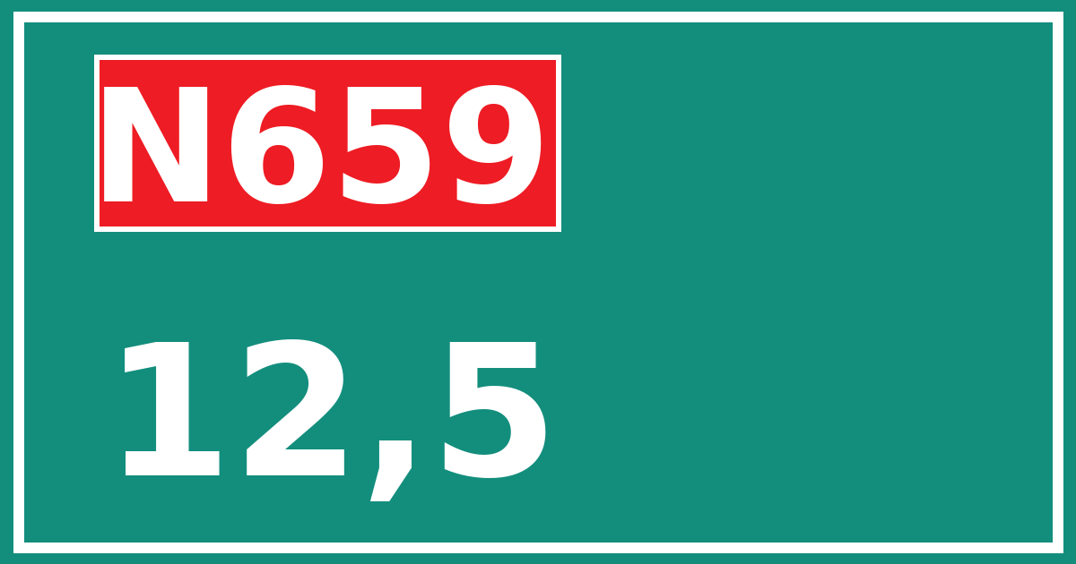Hectometerbord N659 12,5