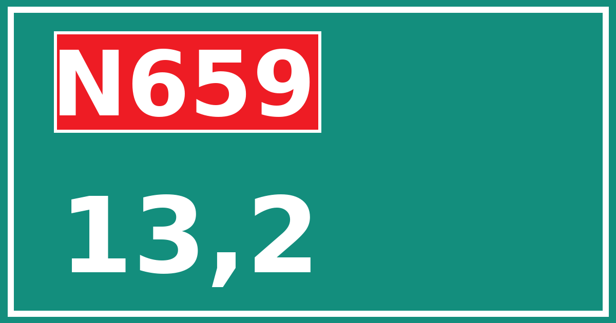 Hectometerbord N659 13,2