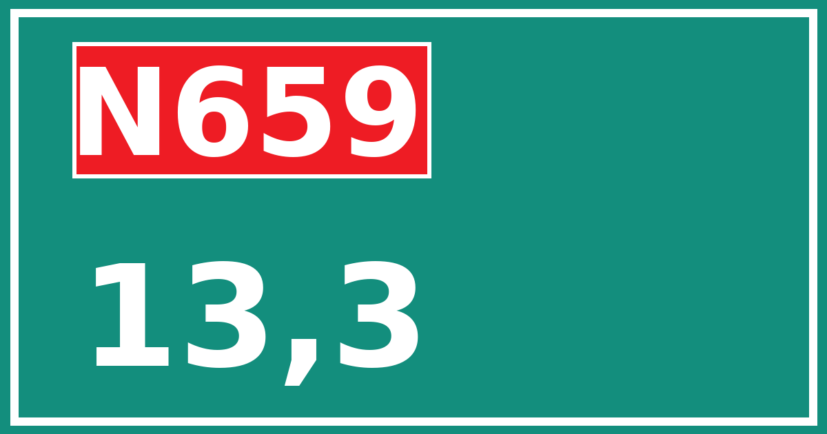Hectometerbord N659 13,3