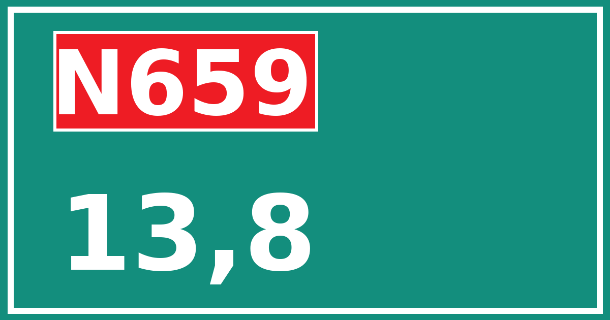 Hectometerbord N659 13,8
