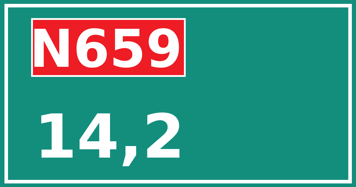 Hectometerbord N659 14,2
