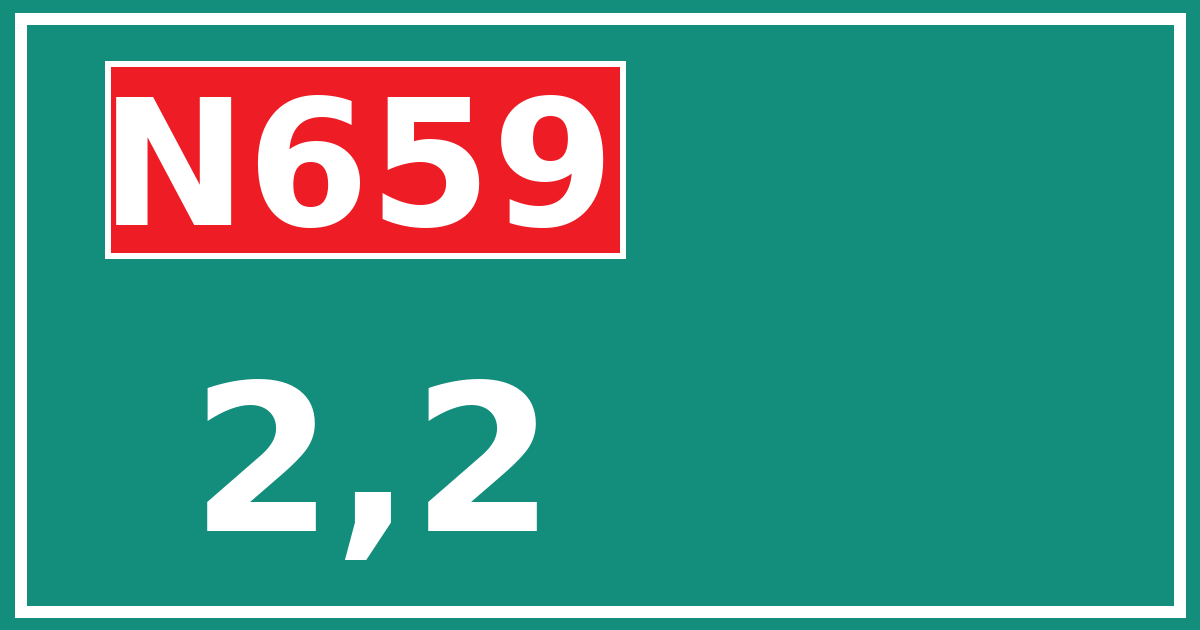 Hectometerbord N659 2,2