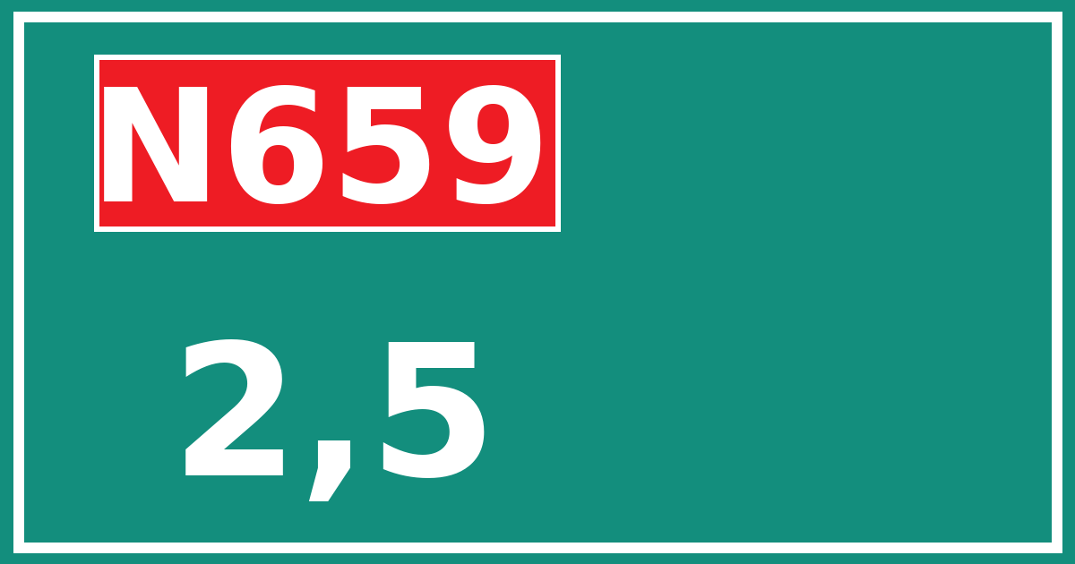 Hectometerbord N659 2,5