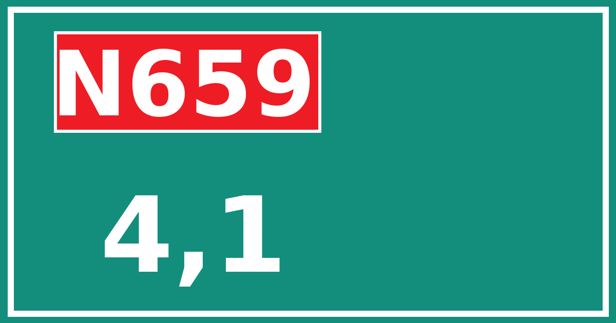 Hectometerbord N659 4,1