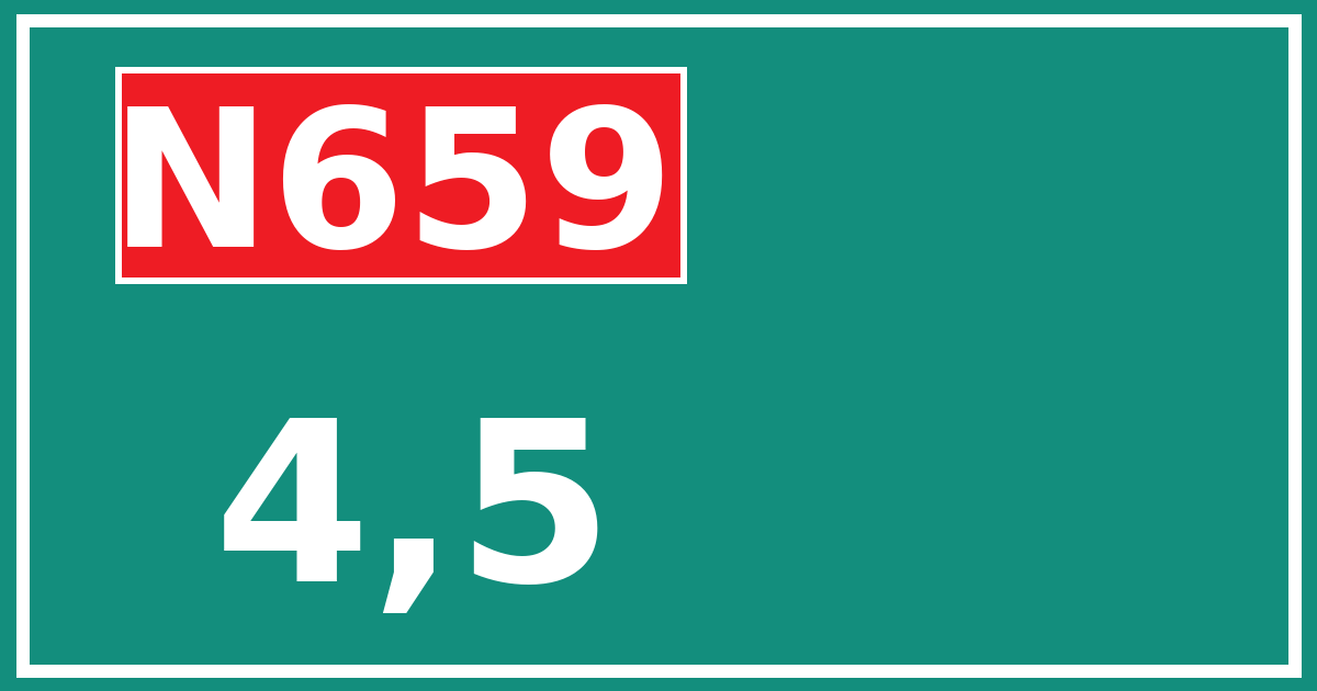 Hectometerbord N659 4,5