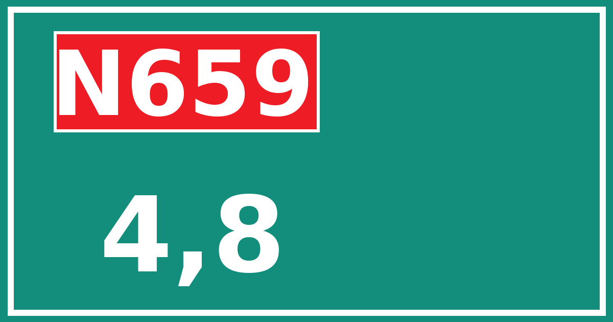 Hectometerbord N659 4,8
