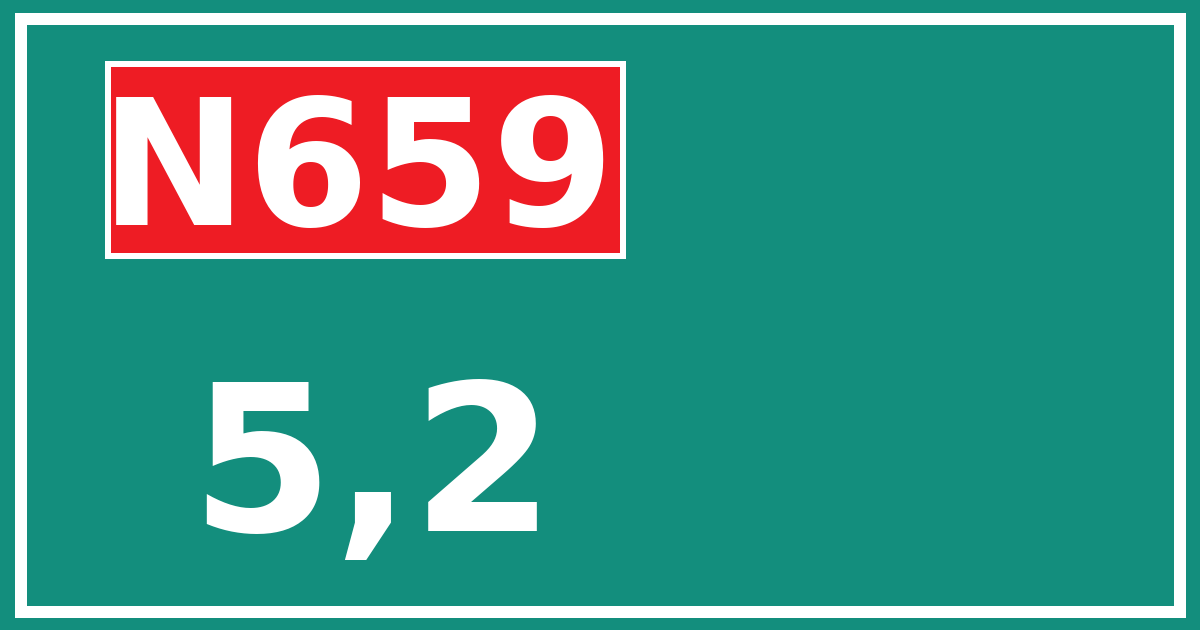Hectometerbord N659 5,2