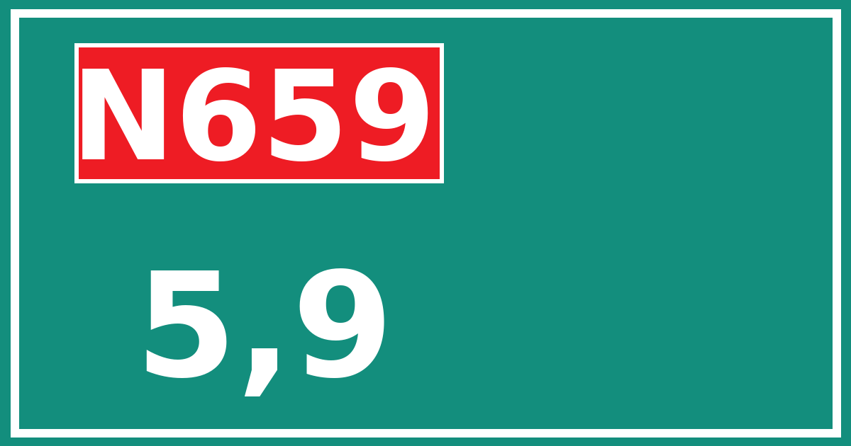Hectometerbord N659 5,9