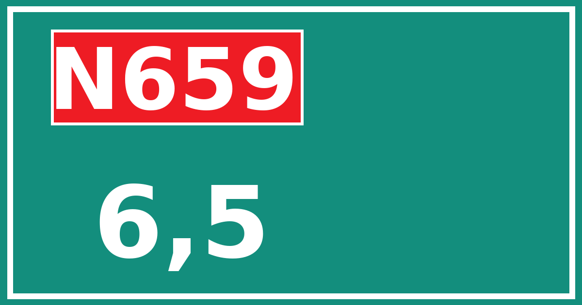 Hectometerbord N659 6,5