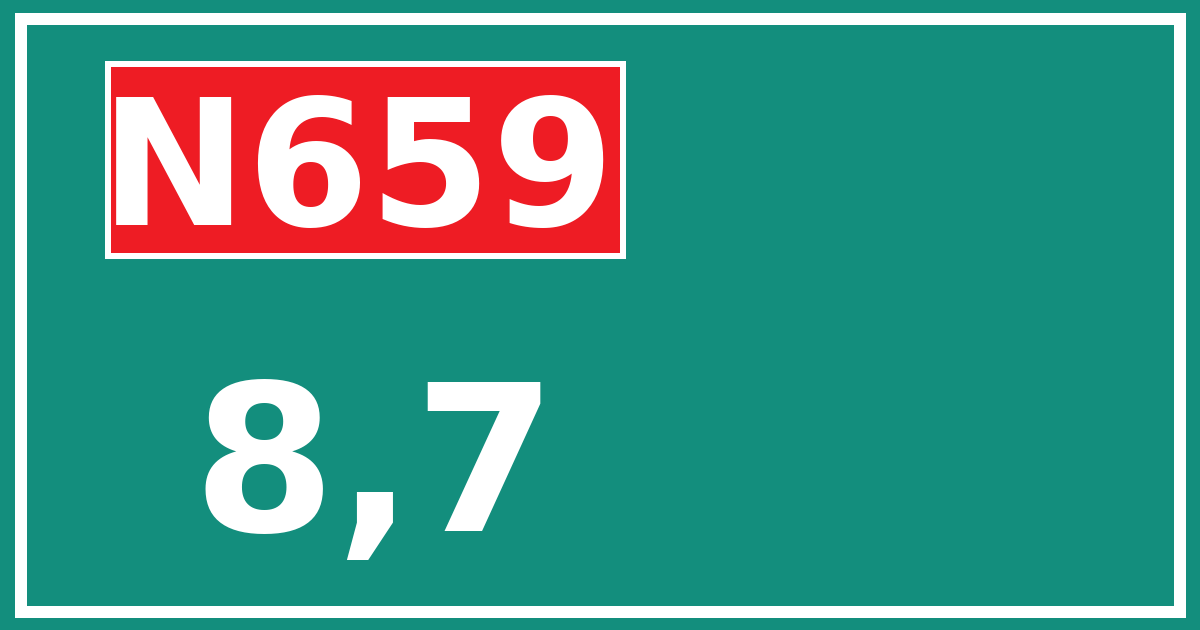Hectometerbord N659 8,7