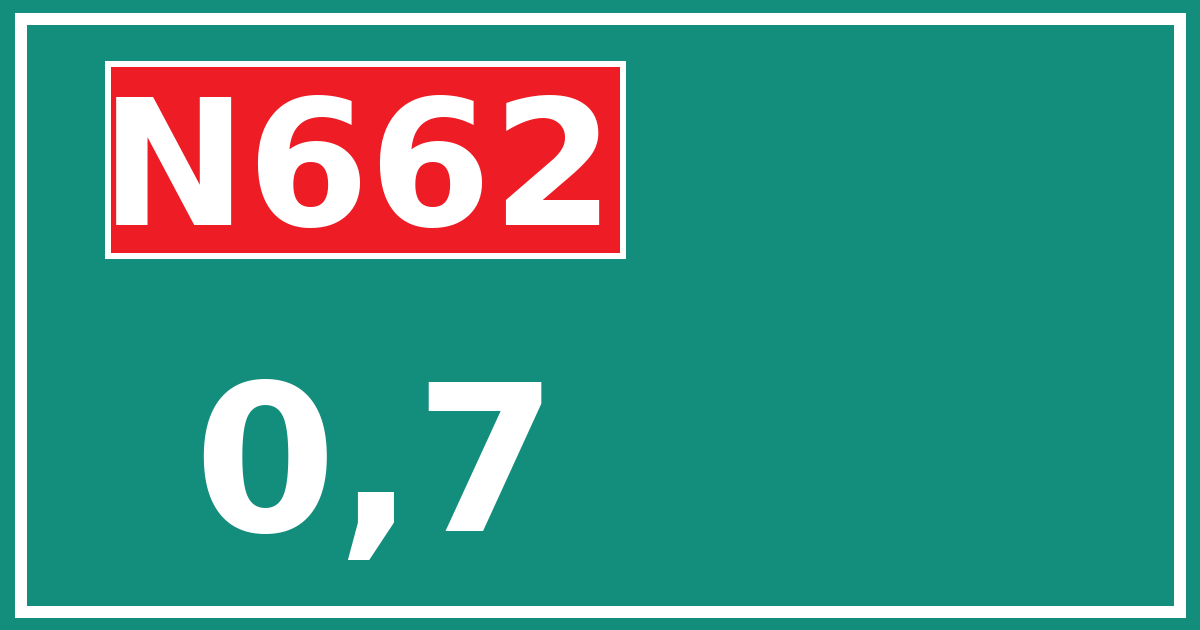 Hectometerbord N662 0,7