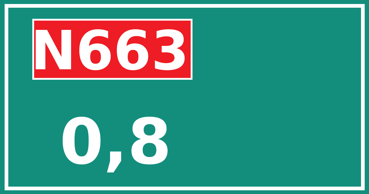 Hectometerbord N663 0,8