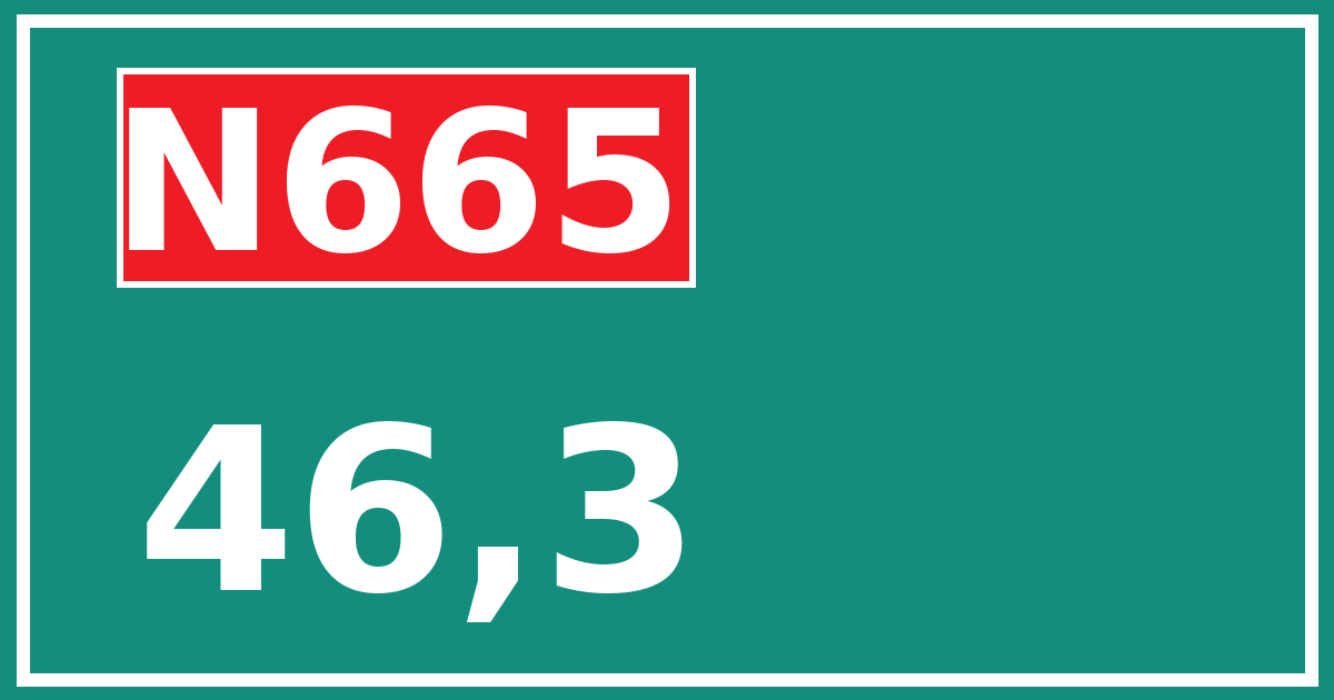 Hectometerbord N665 46,3