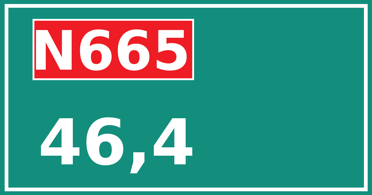 Hectometerbord N665 46,4