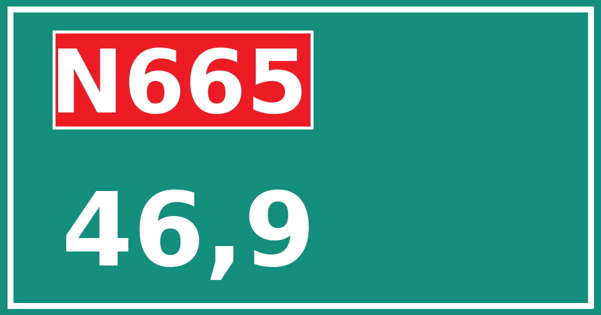 Hectometerbord N665 46,9