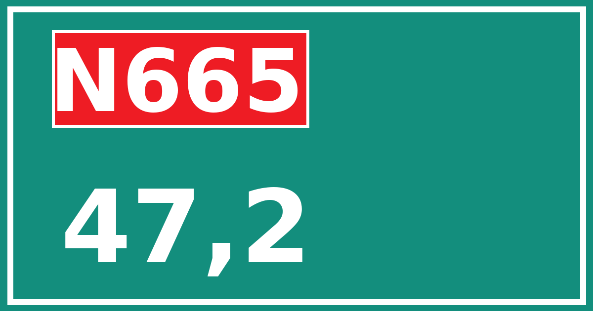 Hectometerbord N665 47,2