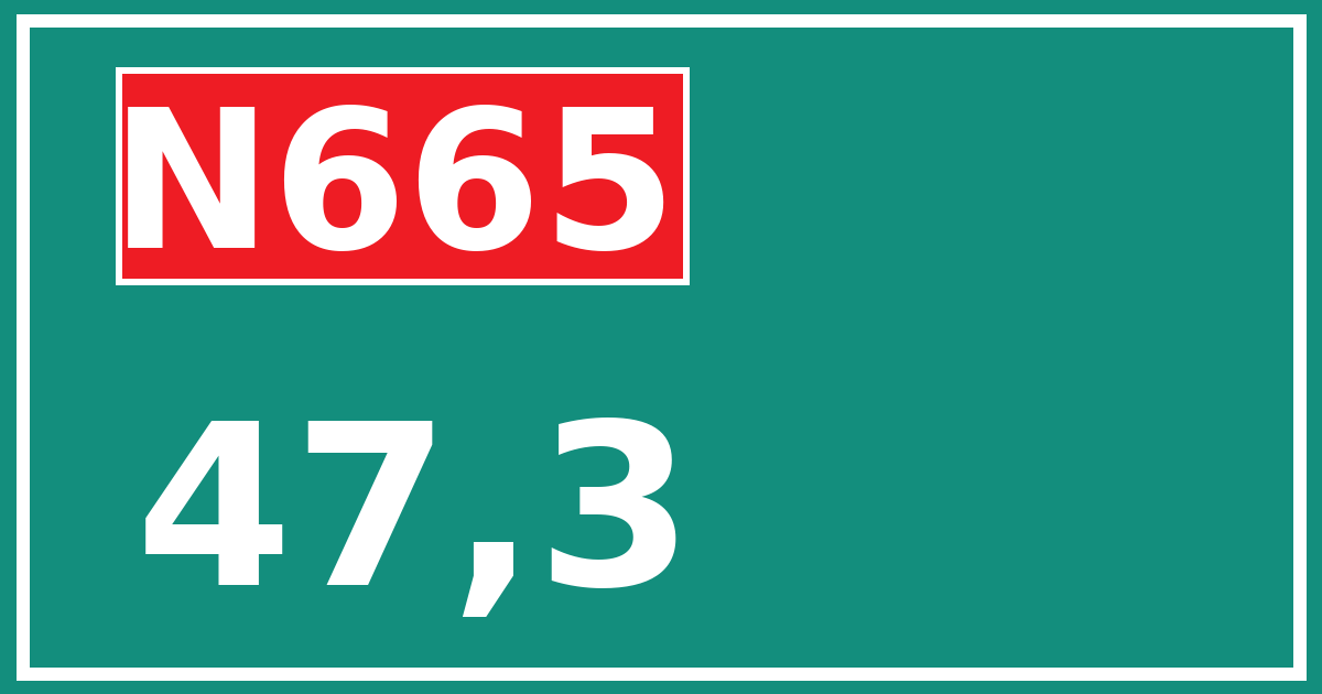 Hectometerbord N665 47,3