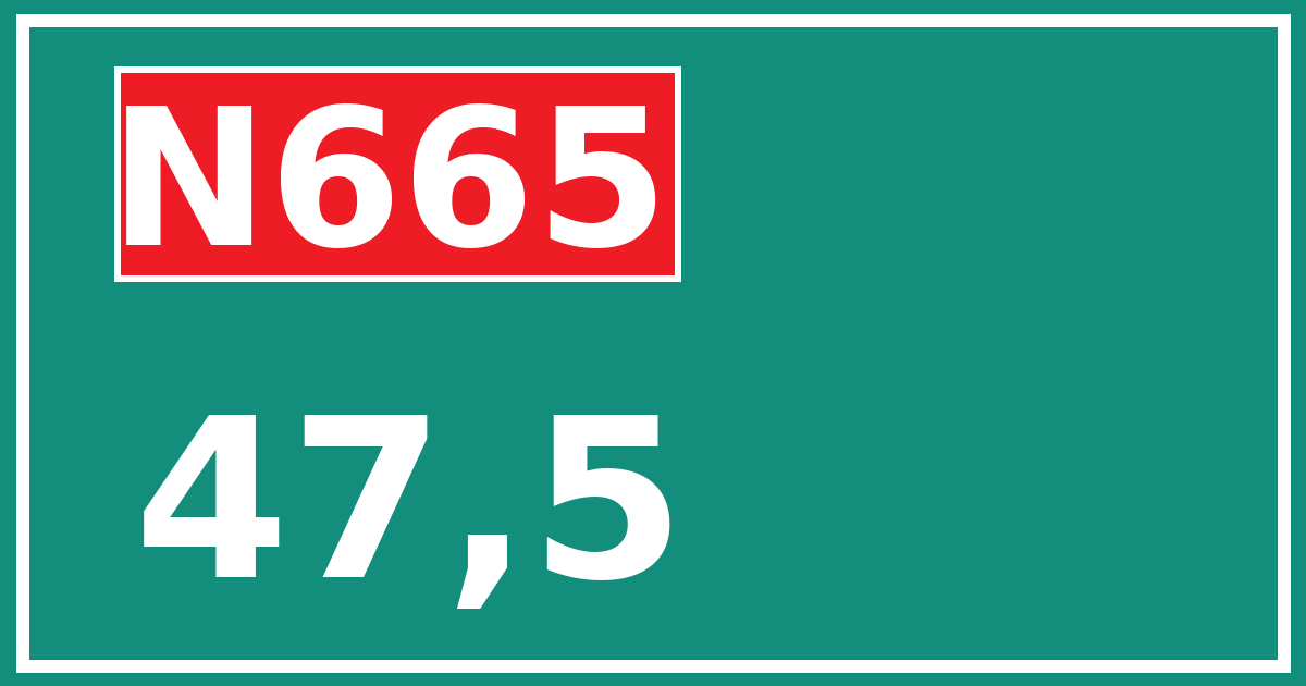 Hectometerbord N665 47,5