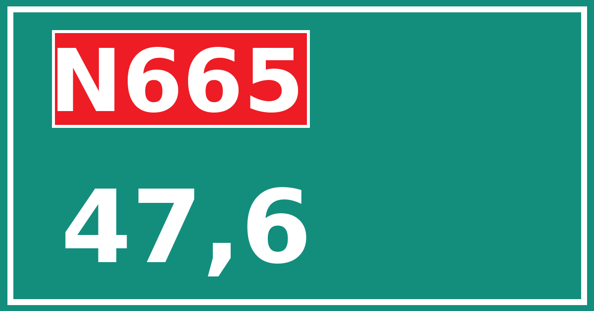 Hectometerbord N665 47,6