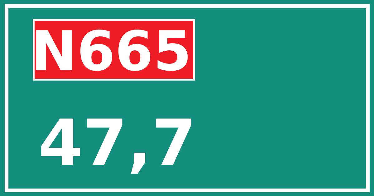 Hectometerbord N665 47,7
