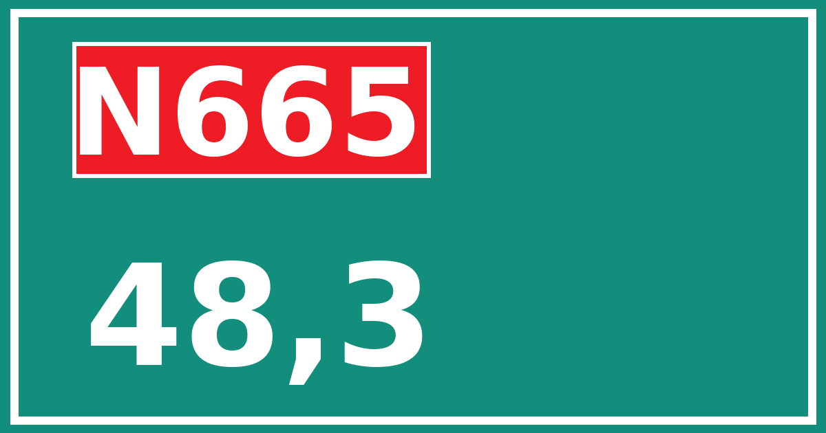 Hectometerbord N665 48,3