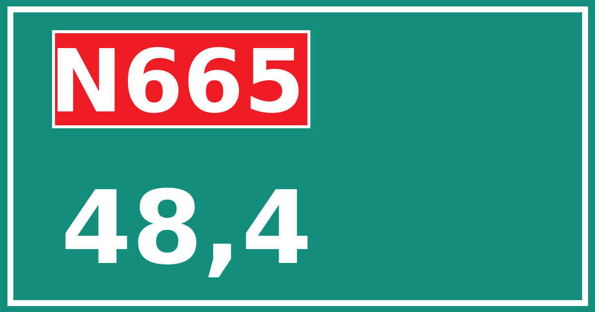 Hectometerbord N665 48,4