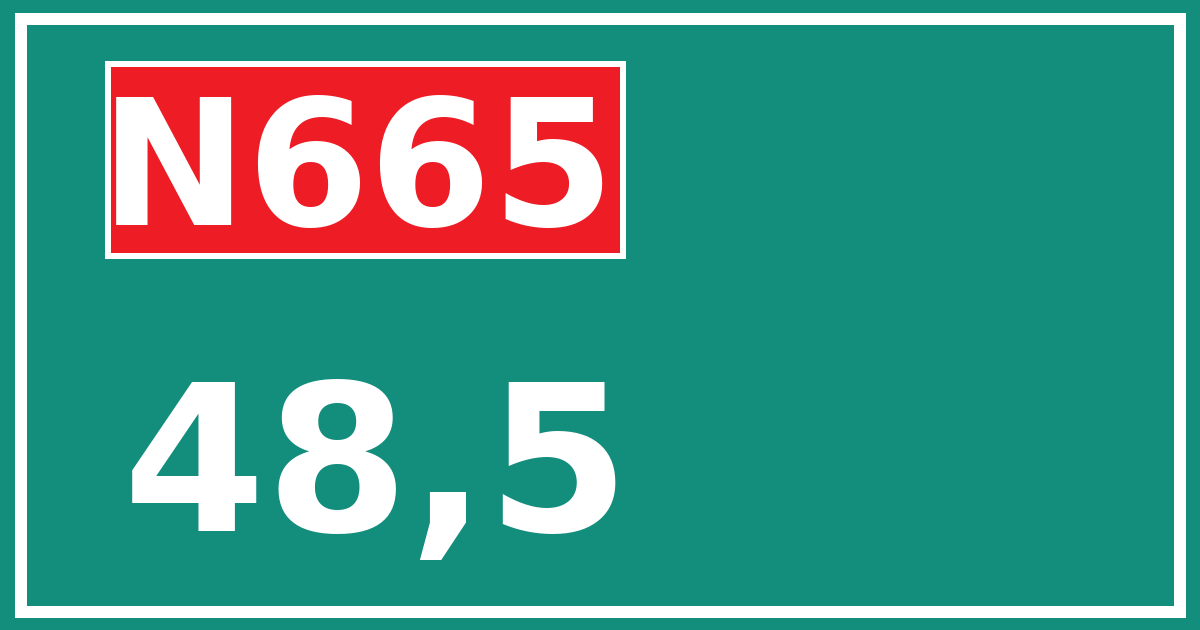 Hectometerbord N665 48,5