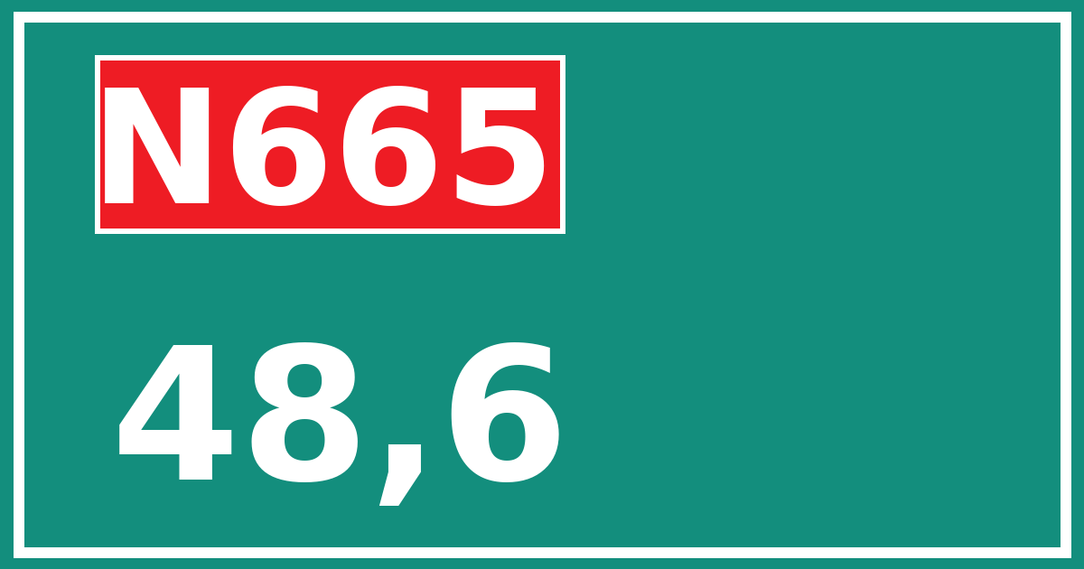 Hectometerbord N665 48,6