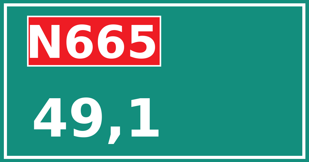 Hectometerbord N665 49,1