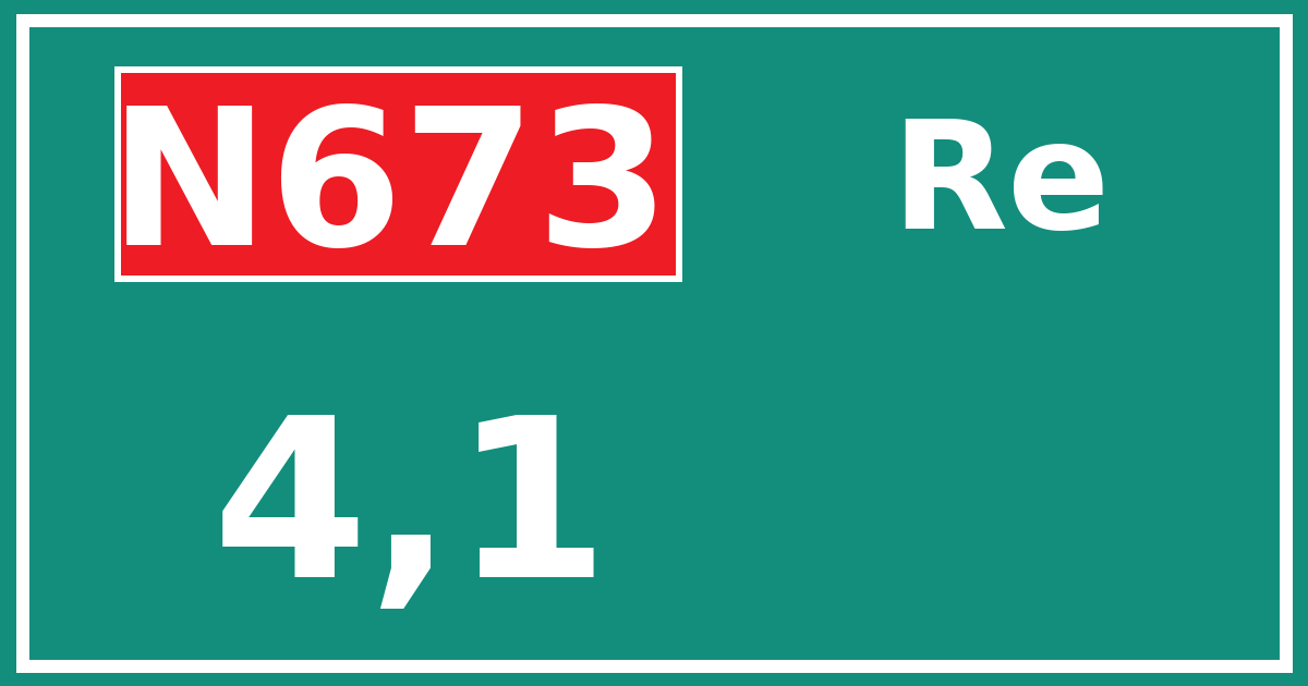 Hectometerbord N673 4,1 zijde Re