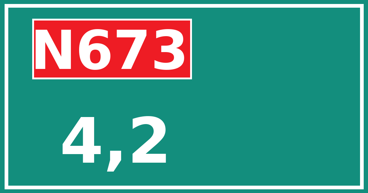 Hectometerbord N673 4,2