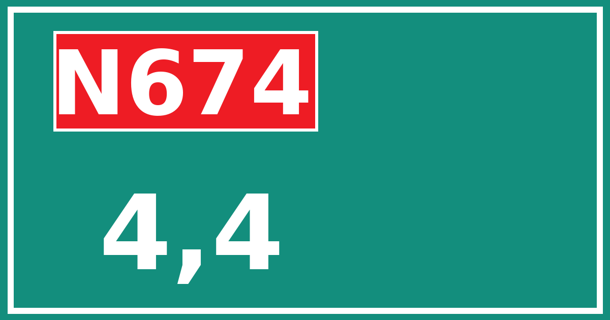 Hectometerbord N674 4,4