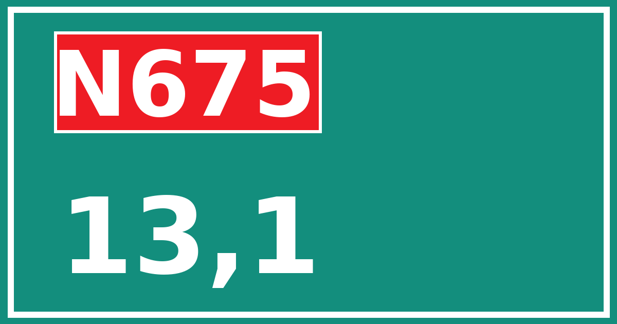 Hectometerbord N675 13,1