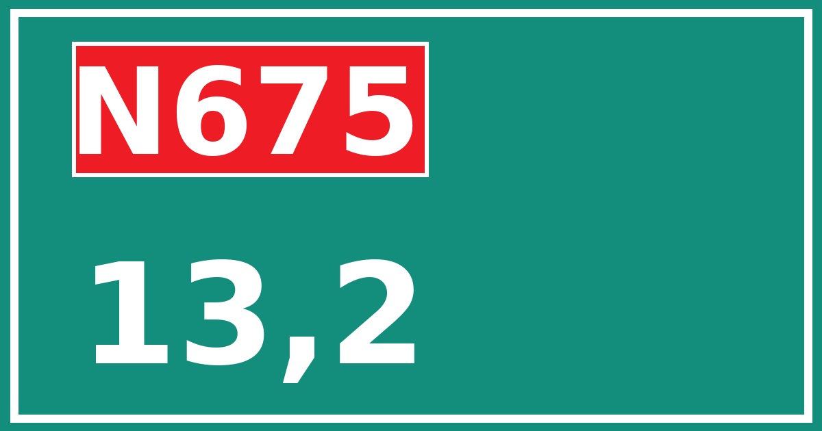 Hectometerbord N675 13,2