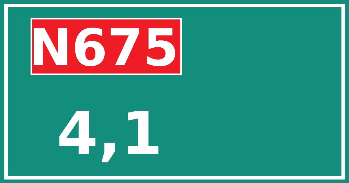 Hectometerbord N675 4,1