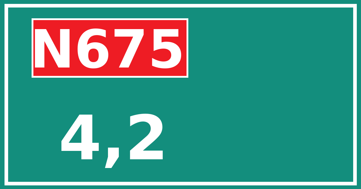 Hectometerbord N675 4,2
