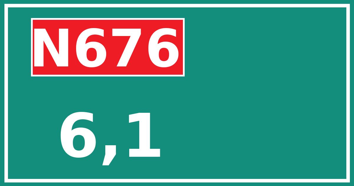 Hectometerbord N676 6,1