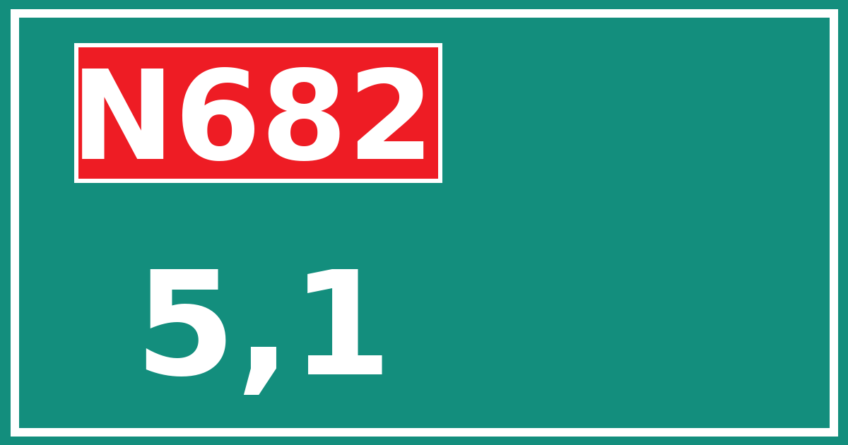 Hectometerbord N682 5,1