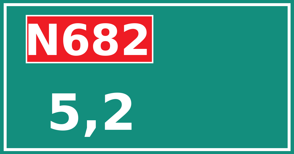 Hectometerbord N682 5,2