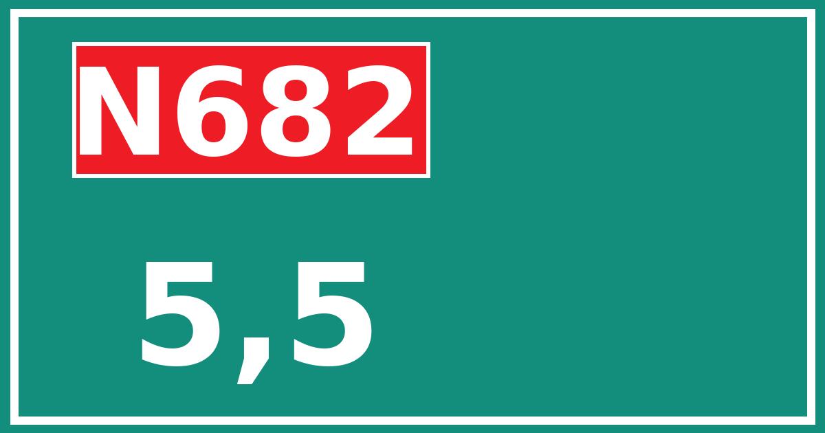 Hectometerbord N682 5,5