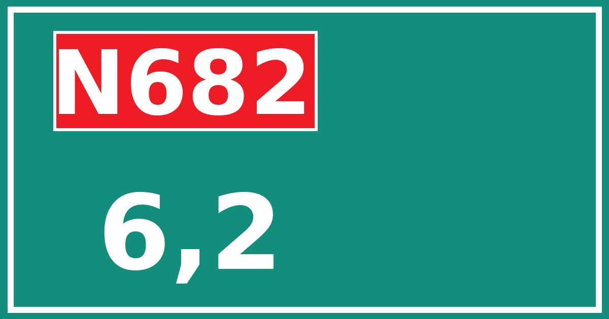 Hectometerbord N682 6,2