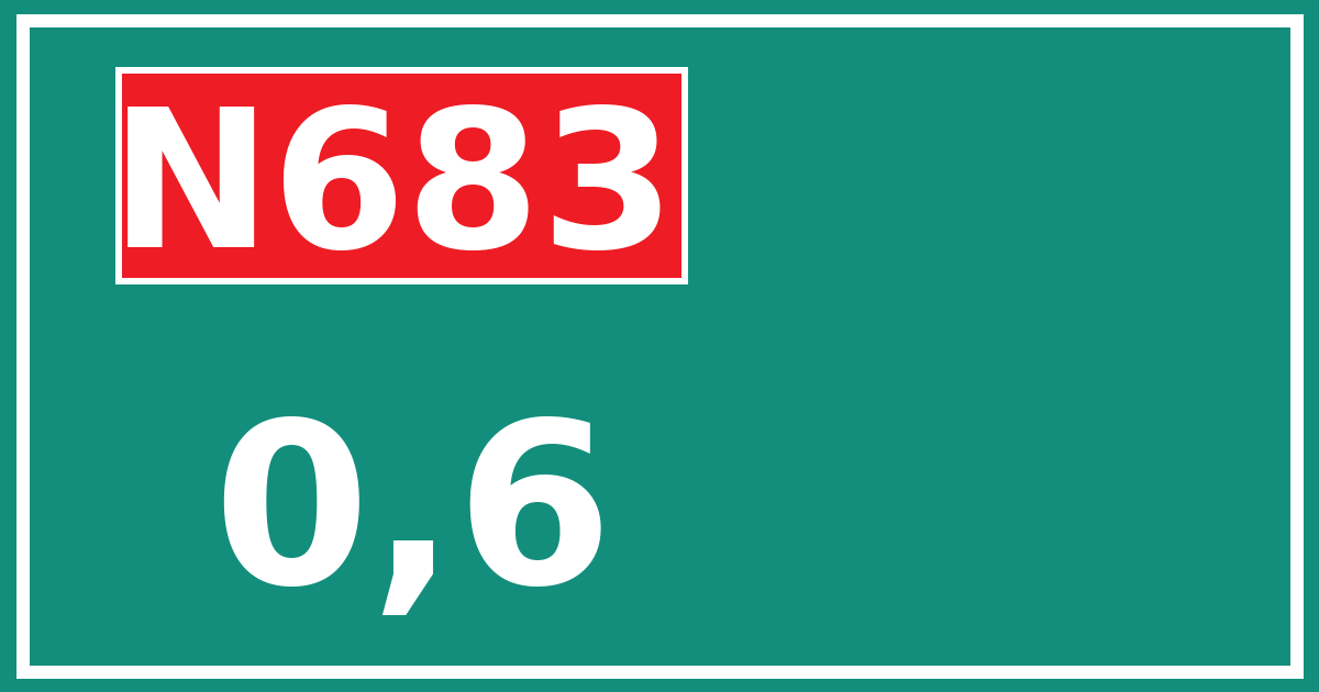 Hectometerbord N683 0,6