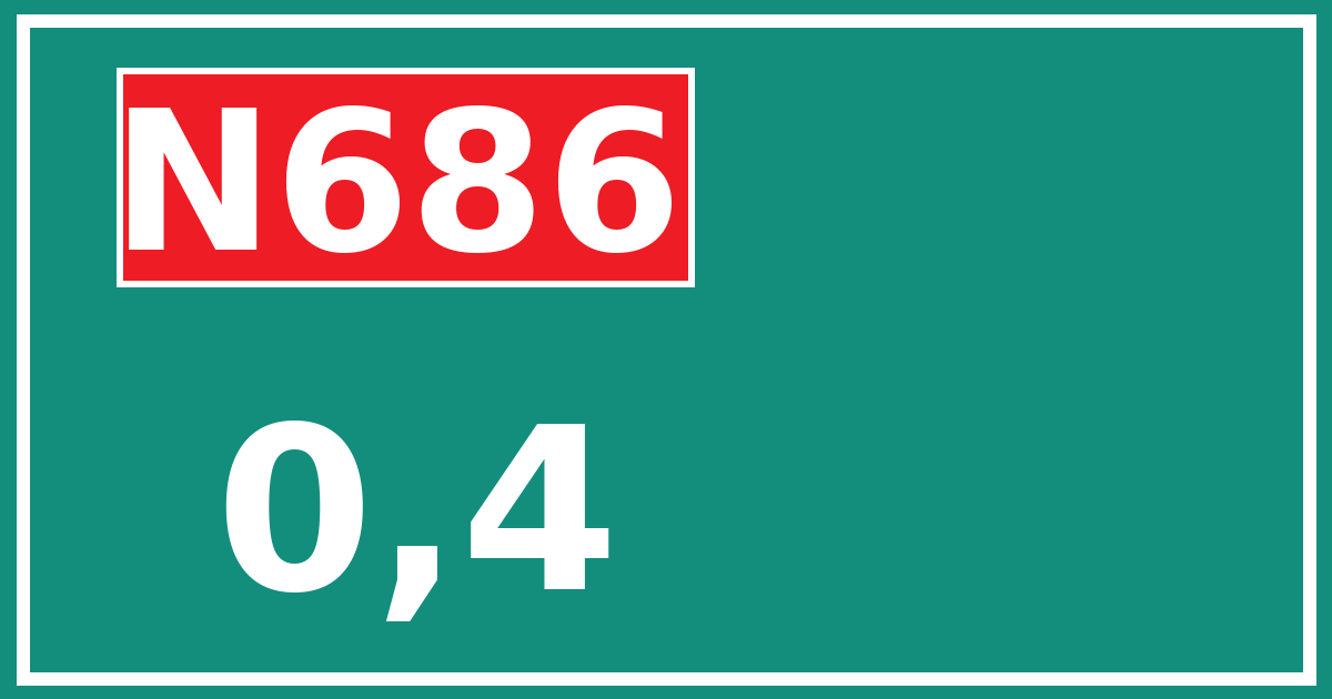 Hectometerbord N686 0,4