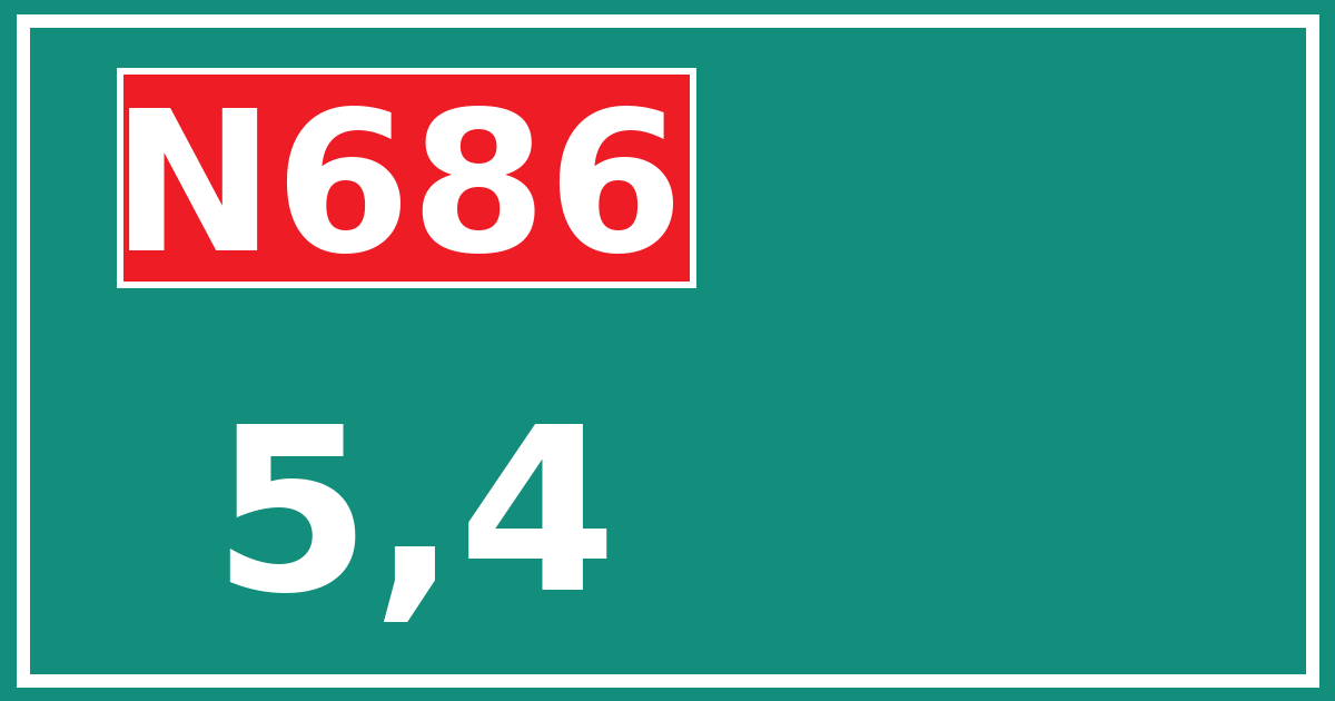 Hectometerbord N686 5,4