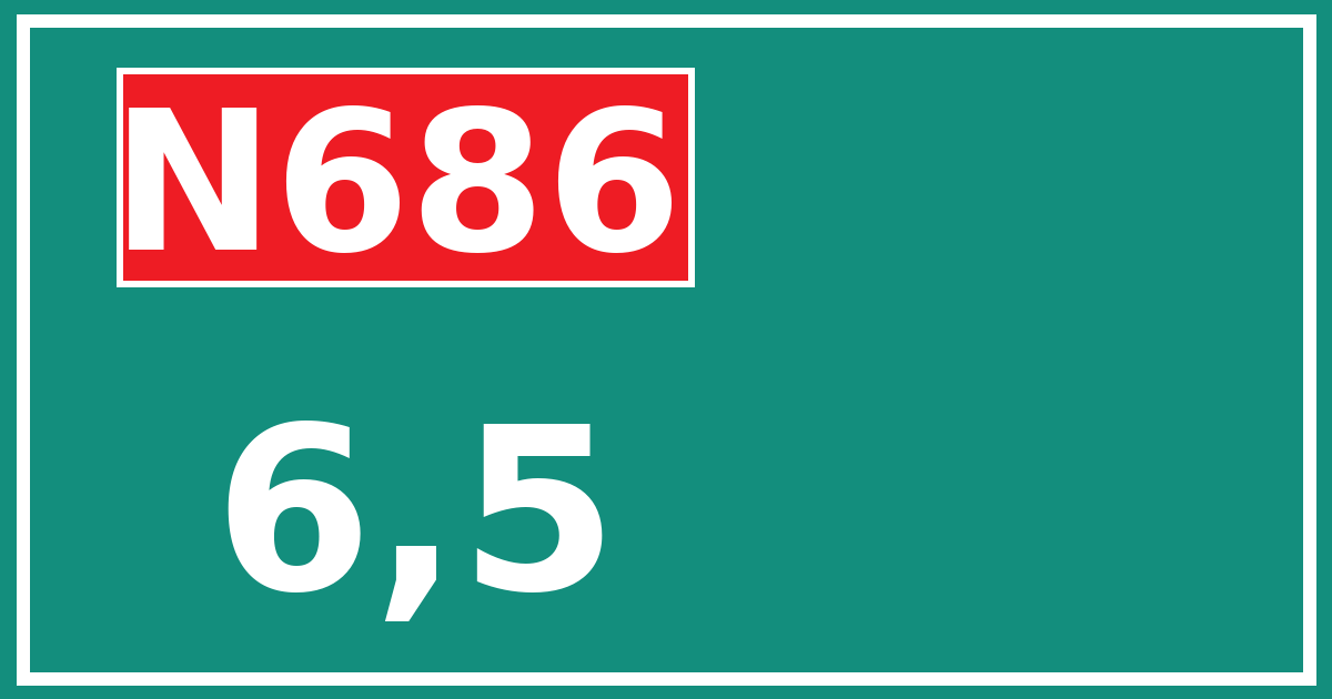 Hectometerbord N686 6,5