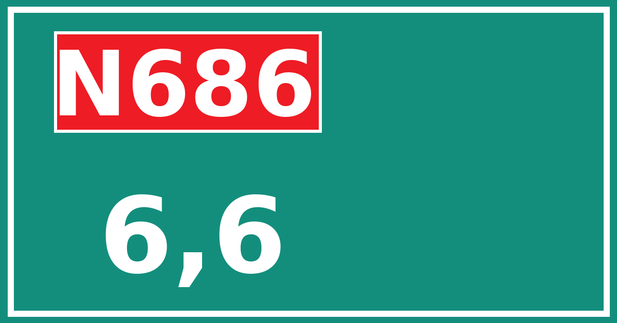 Hectometerbord N686 6,6