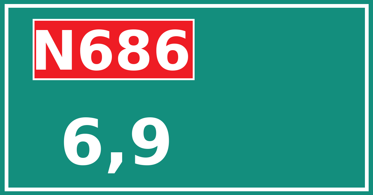 Hectometerbord N686 6,9