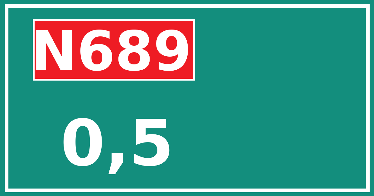 Hectometerbord N689 0,5