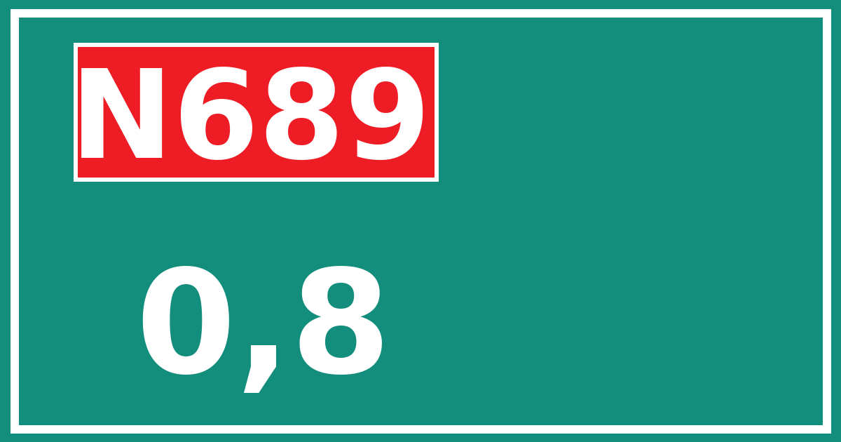 Hectometerbord N689 0,8