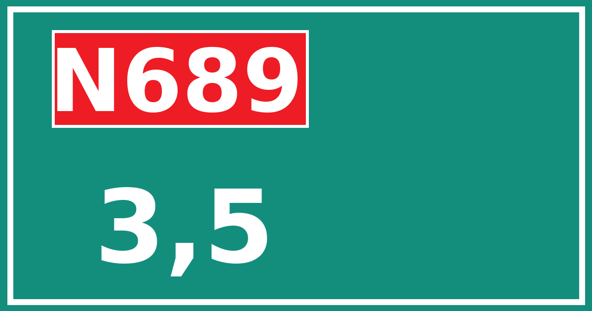 Hectometerbord N689 3,5